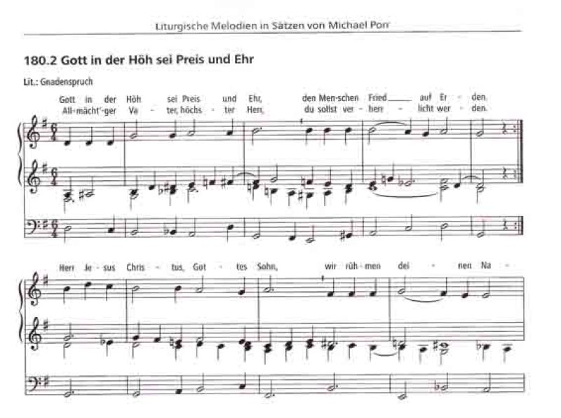 Notenbeispiel Gott in der Höh